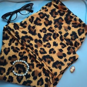 EUC Tall and Curvy LulaRoe Cheetah Print Leggings